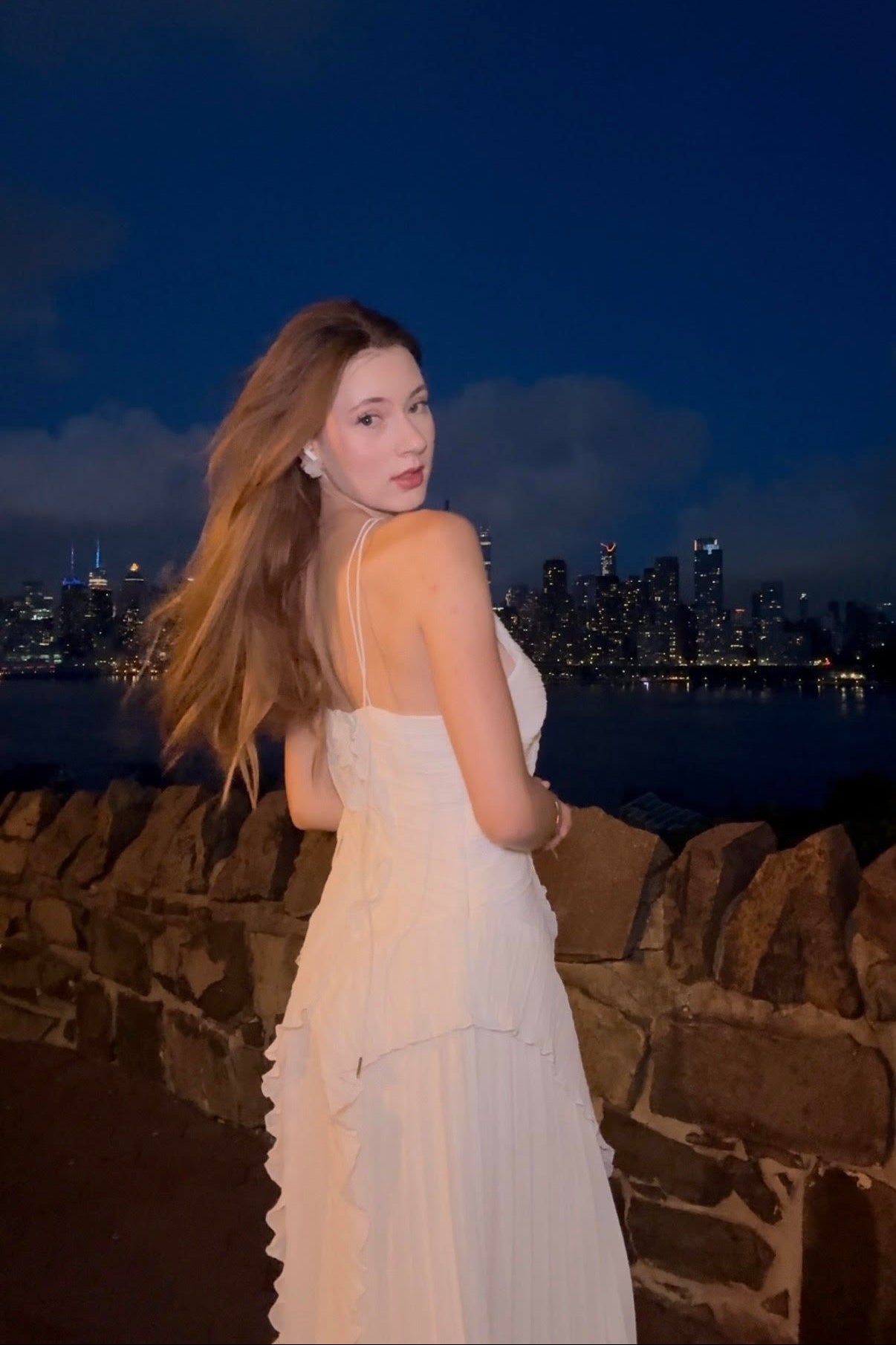 Lotus Halter Dress - Ivory White