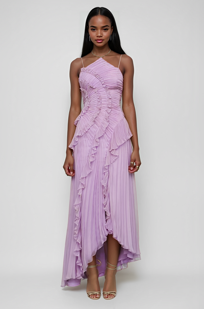 Lotus Halter Dress -  Dusty Purple