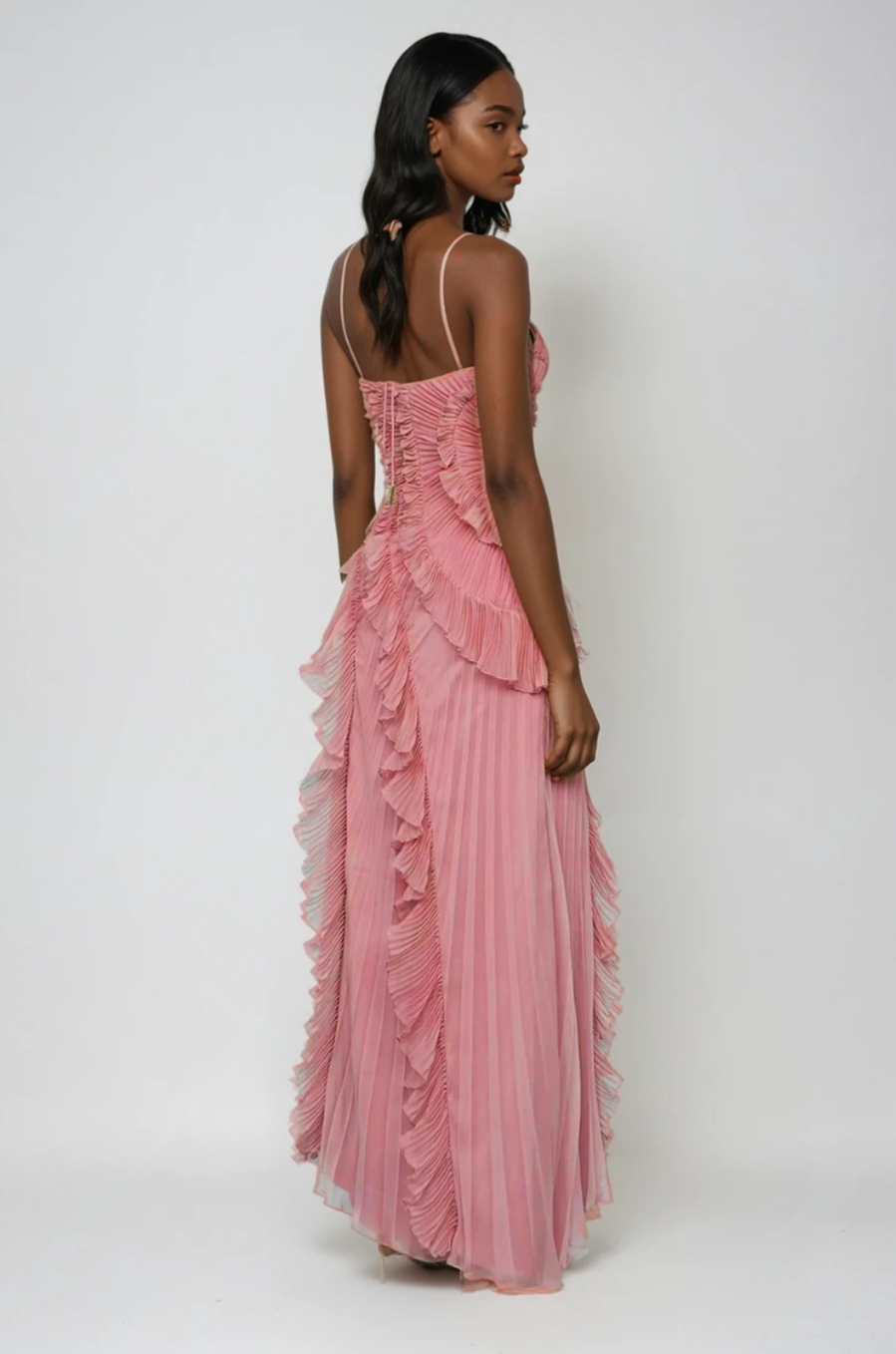 Lotus Halter Dress - Pink