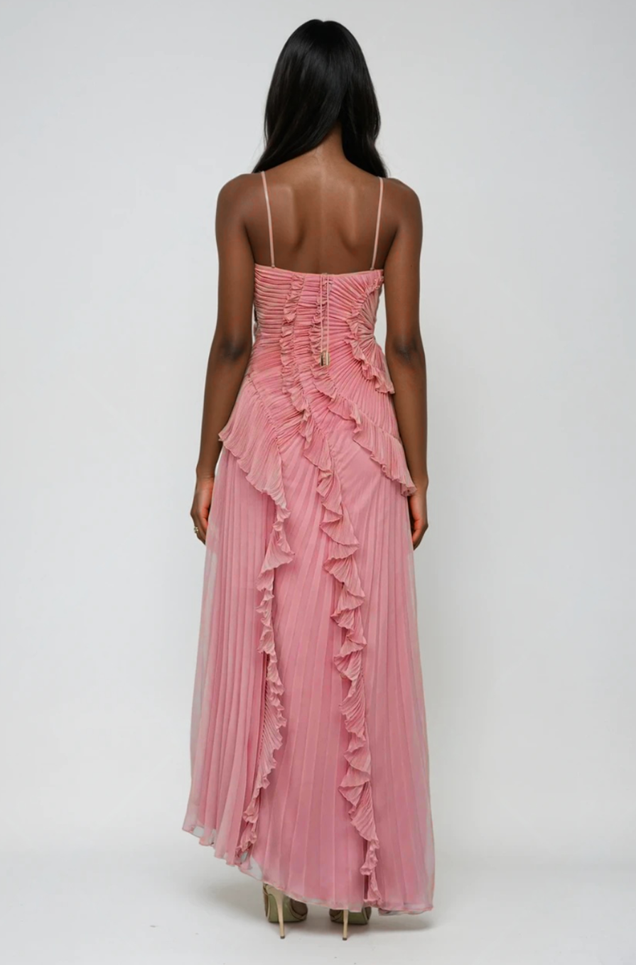 Lotus Halter Dress - Pink