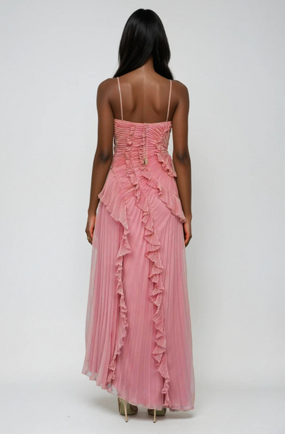 Lotus Halter Dress - Pink