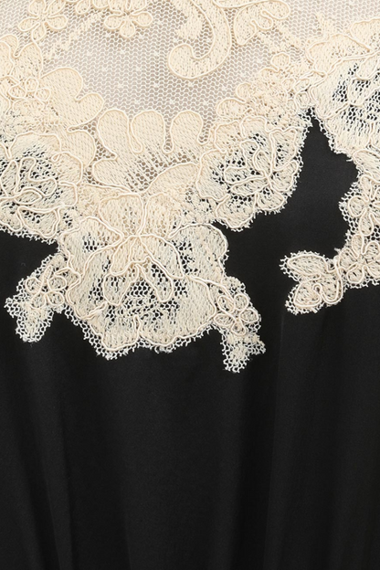 Evelyn Lace Gown – Black & Nude