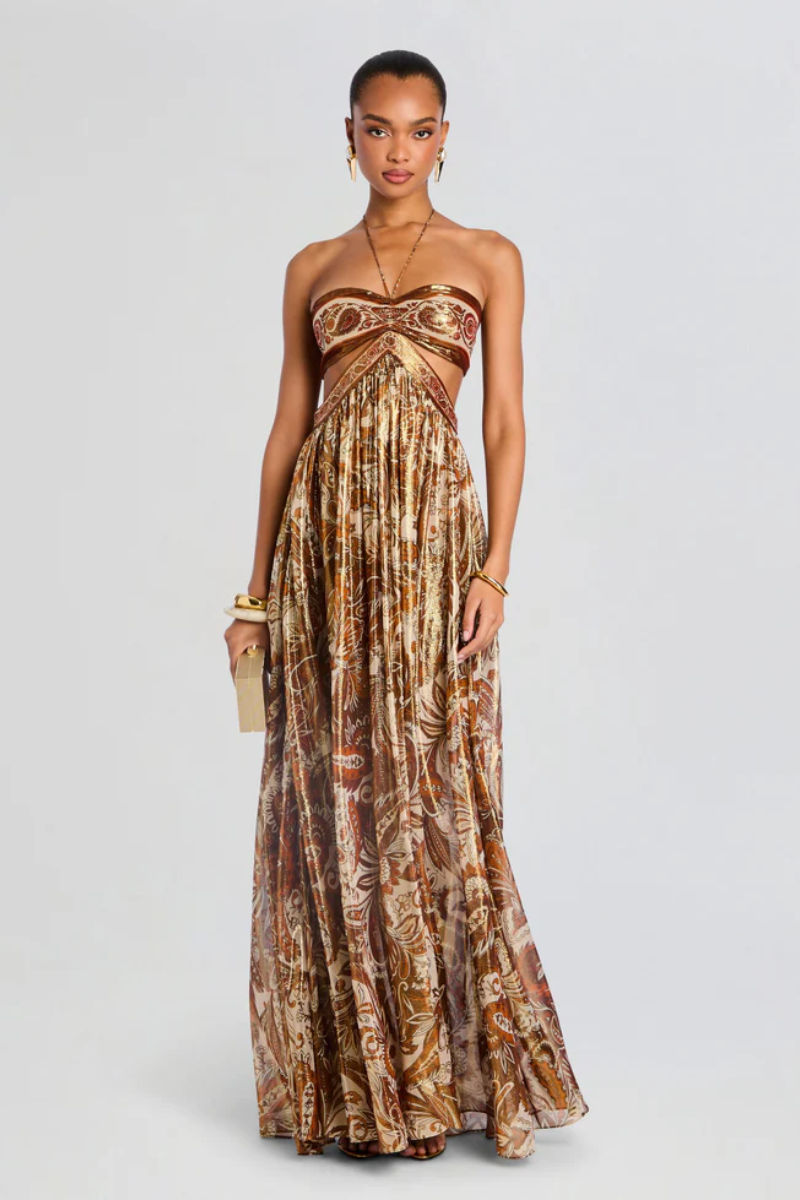 Saffron Bandeau Gown – Autumn Bronze