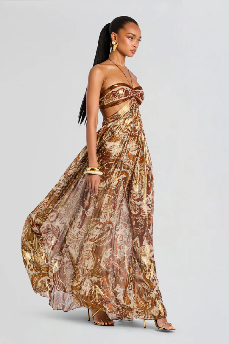 Saffron Bandeau Gown – Autumn Bronze