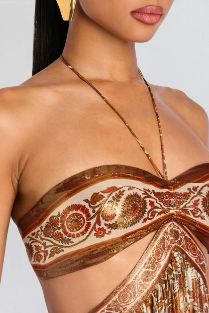 Saffron Bandeau Gown – Autumn Bronze