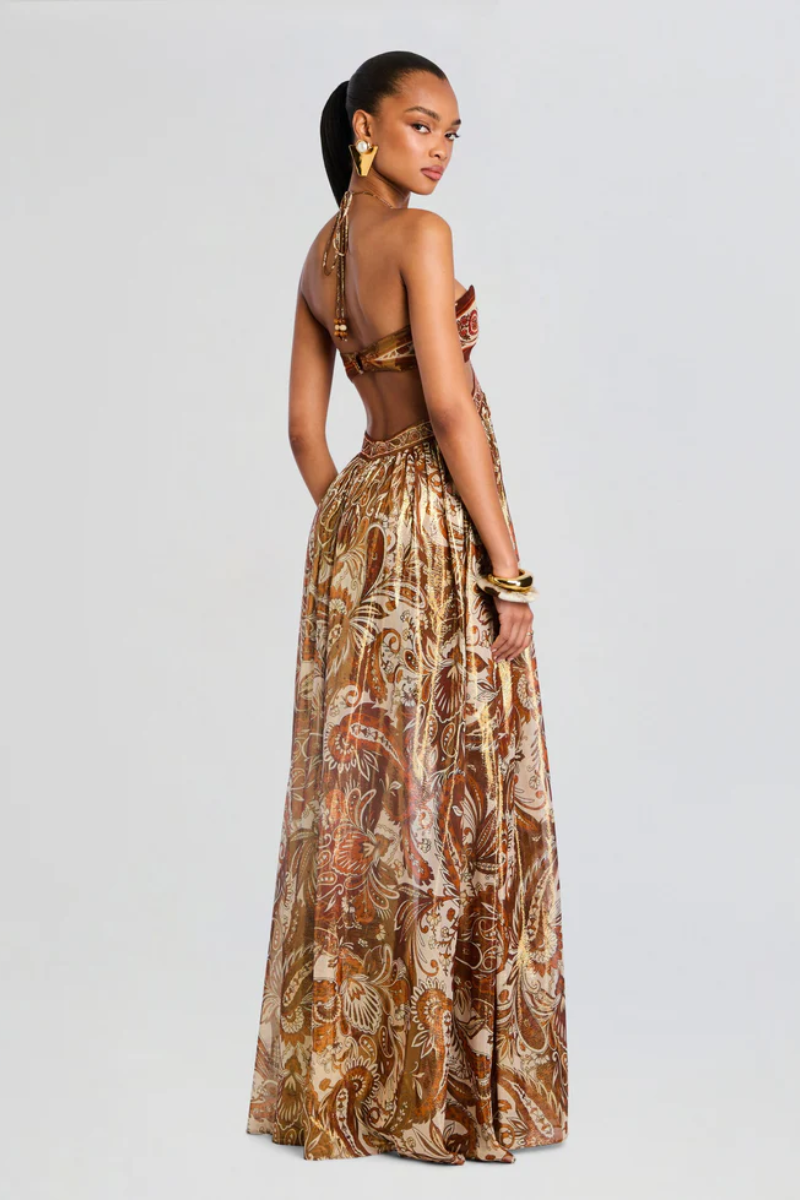 Saffron Bandeau Gown – Autumn Bronze